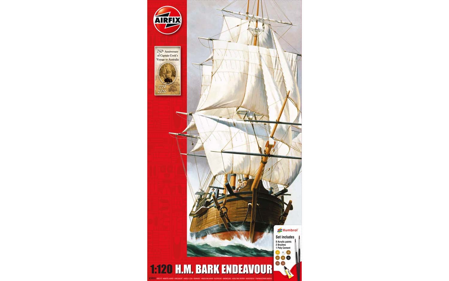 HMS Endeavour Bark and Captain Cook 250th anniversary