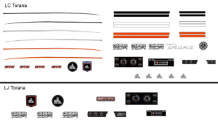 LC/LJ Torana Decal Accessory Pack