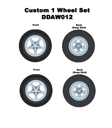 Custom 1 Wheels w/Tyres & Axles