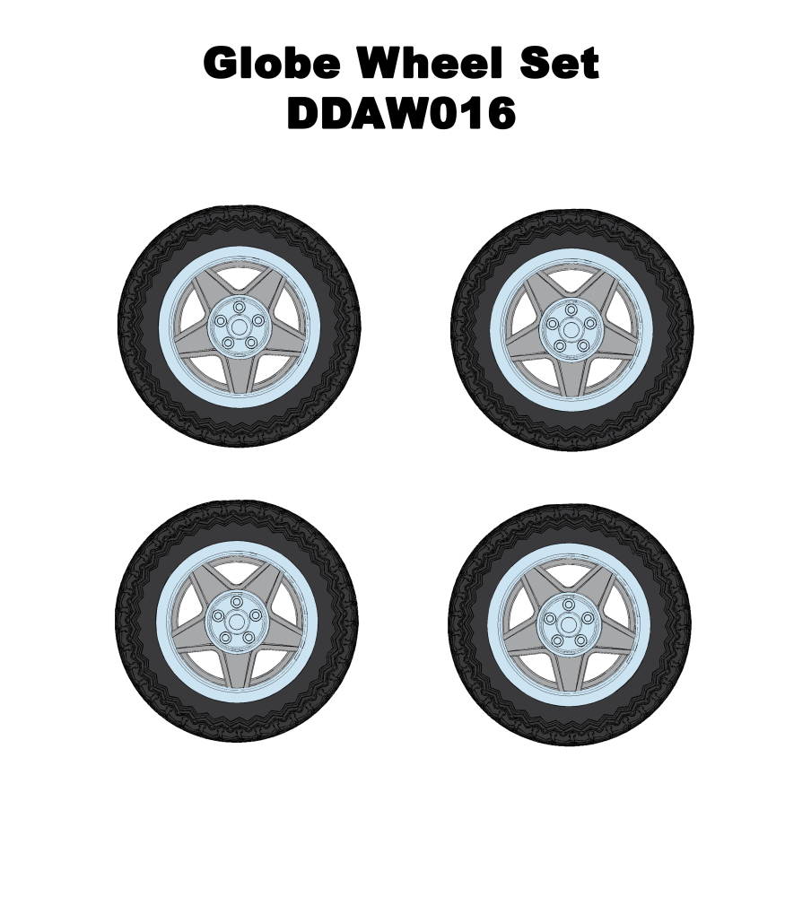 Globe Wheels w/Tyres & Axles