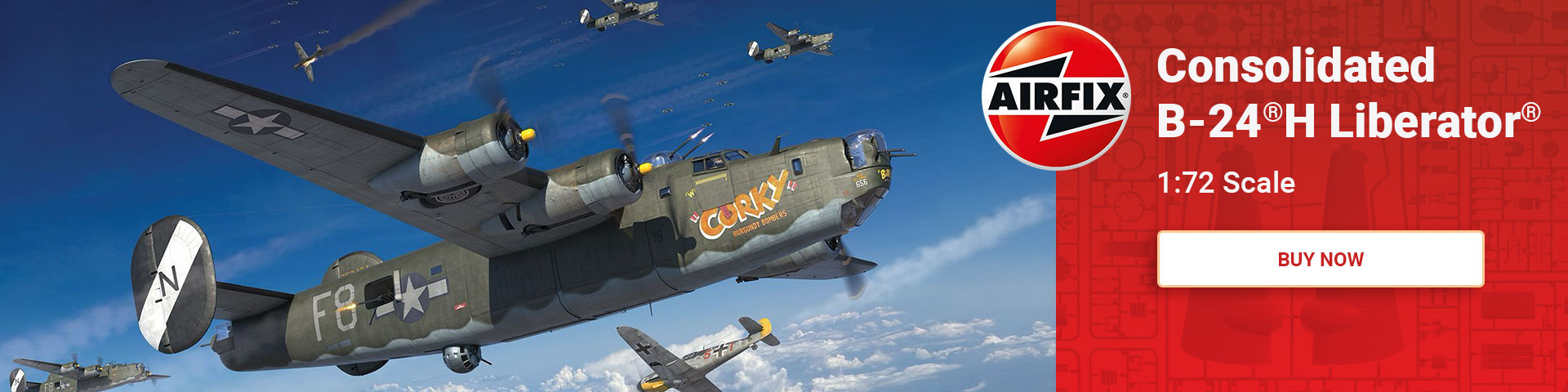 Purchase the Airfix 1/72 Consolidated B-24H Liberator model kit now